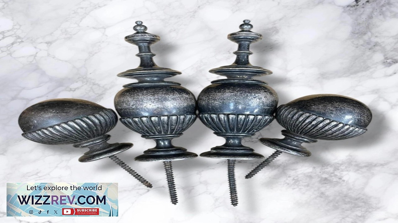 Victorian Silver Plated Bed Finials eBay