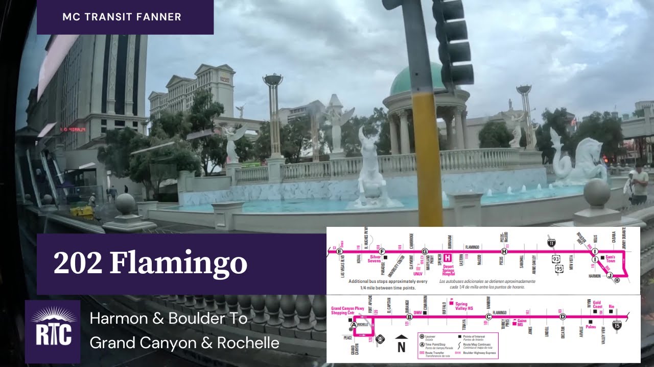 RTC Nevada 202 Flamingo - Harmon & Boulder To Grand Canyon & Rochelle - Full Route