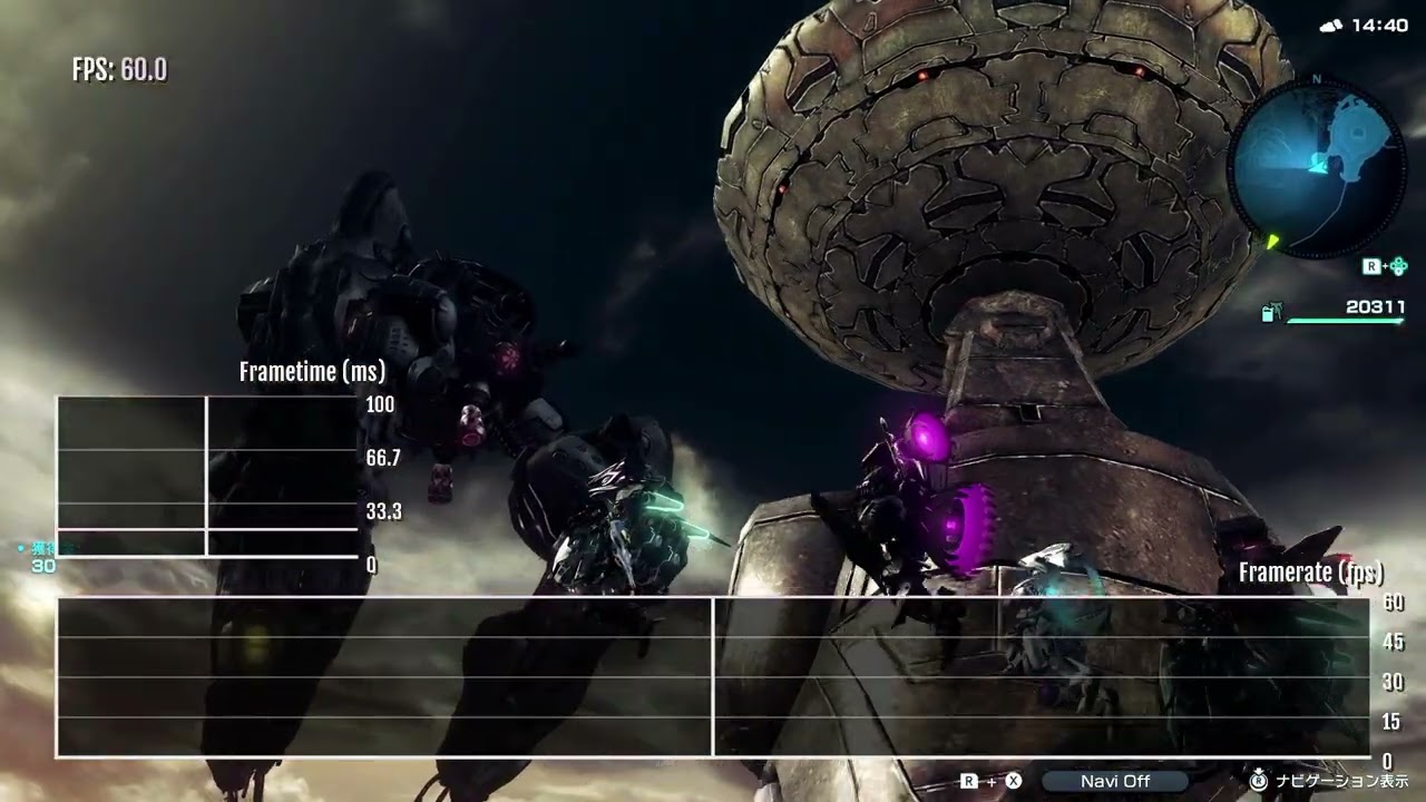 【XenobladeXDENS2ED/ゼノブレイドクロスDE Nintendo Switch 2 Edition】フレームレート簡易計測
