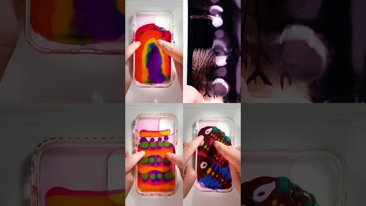 Painting a Phone Case with 10+ Colors 🌈✨ Ultra Satisfying