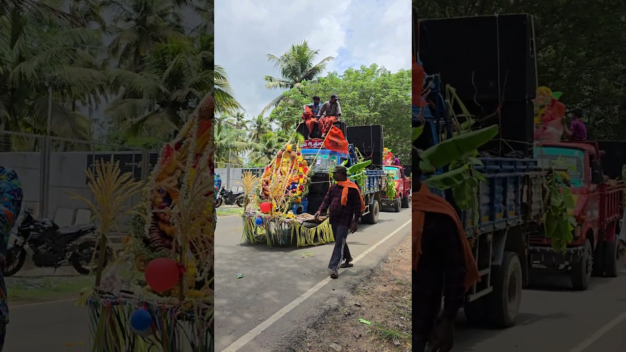 விநாயகர் சதுர்த்தி ஊர்வலம் 2025 வெட்டுமடை , குளச்சல் #ganapatibappamorya #vinayagar #pillayar #4K