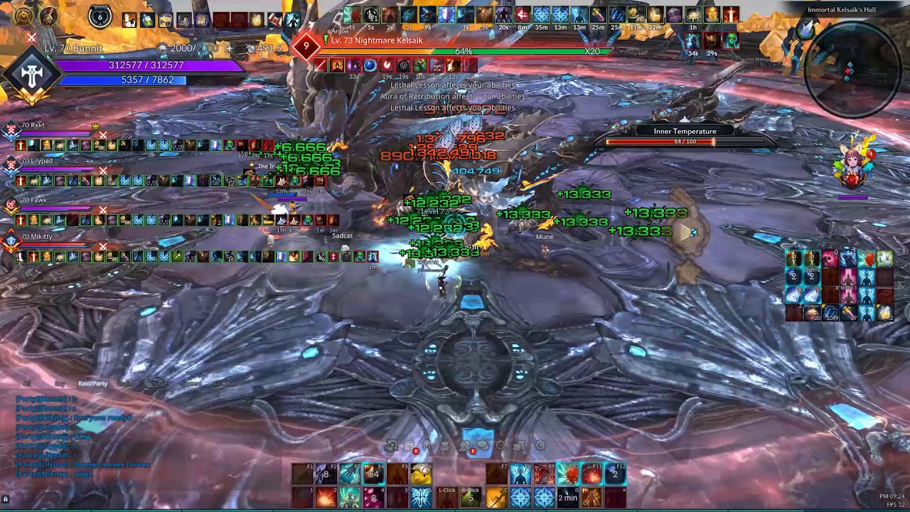 TERA - Corrupted Skynest Hard Mode (CSHM, Immortal Kelsaik) - Priest POV