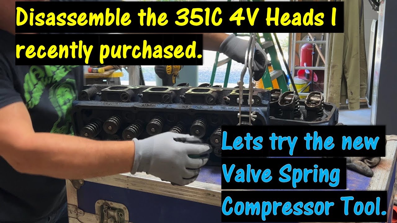Ford 351C 4V Head Disassembly.