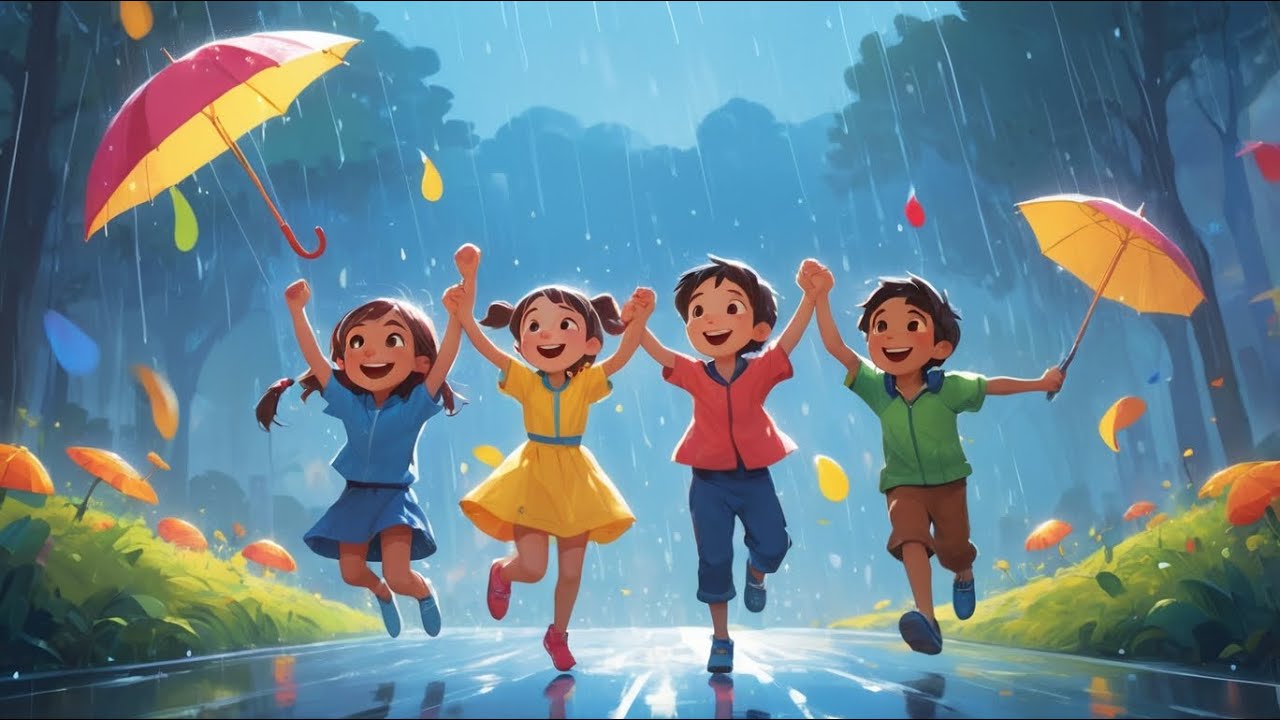 Raindrops Dance! 🌧️ Fun Rain Song for Toddlers | Sing, Splash & Play!