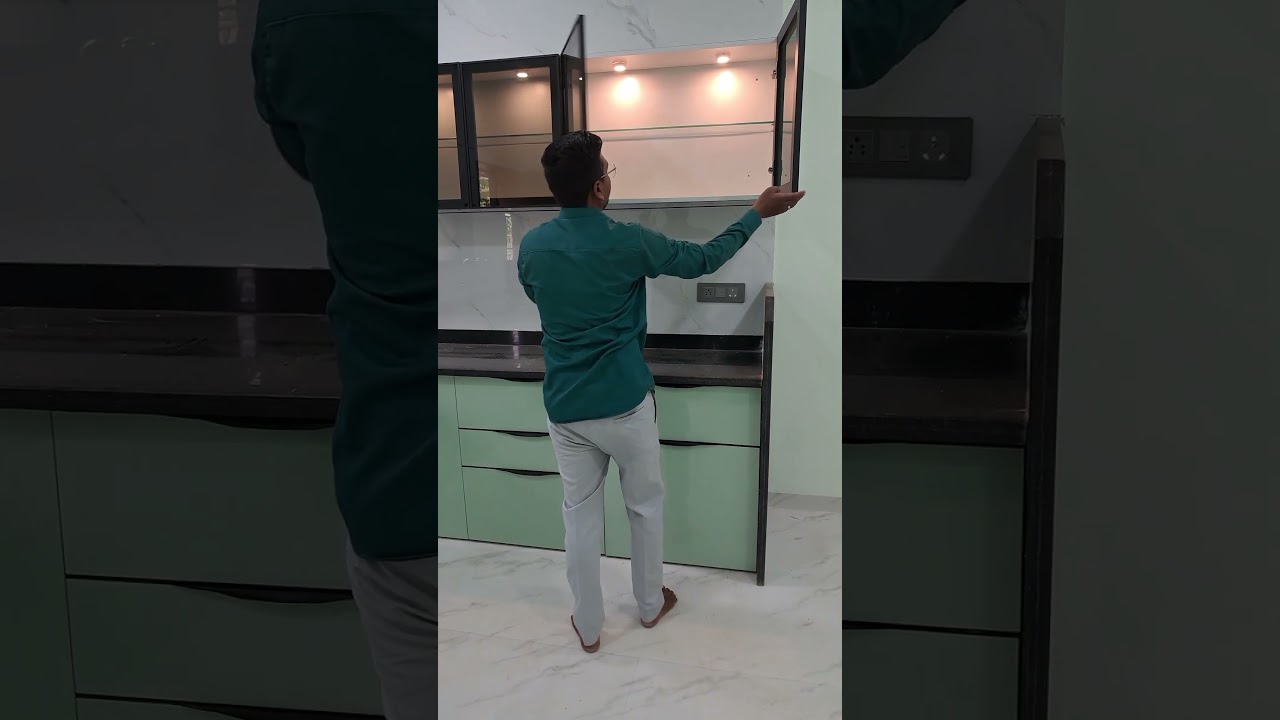 Luxury Kitchen Cabinets with Glass Shutters | Interior Design Inspiration 