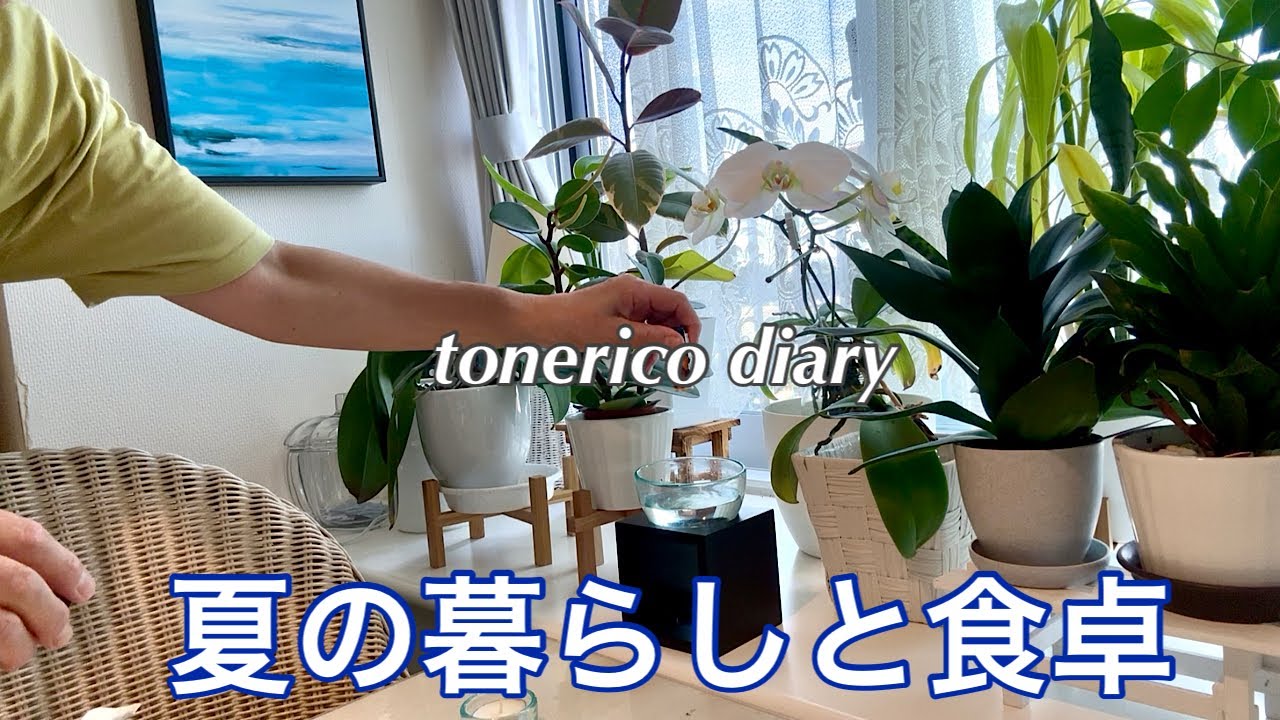 夏風邪が長引いてる夫/ミルク粥とカジキマグロの塩麹バターソテー/本日のランチパスタはレモンクリームパスタ