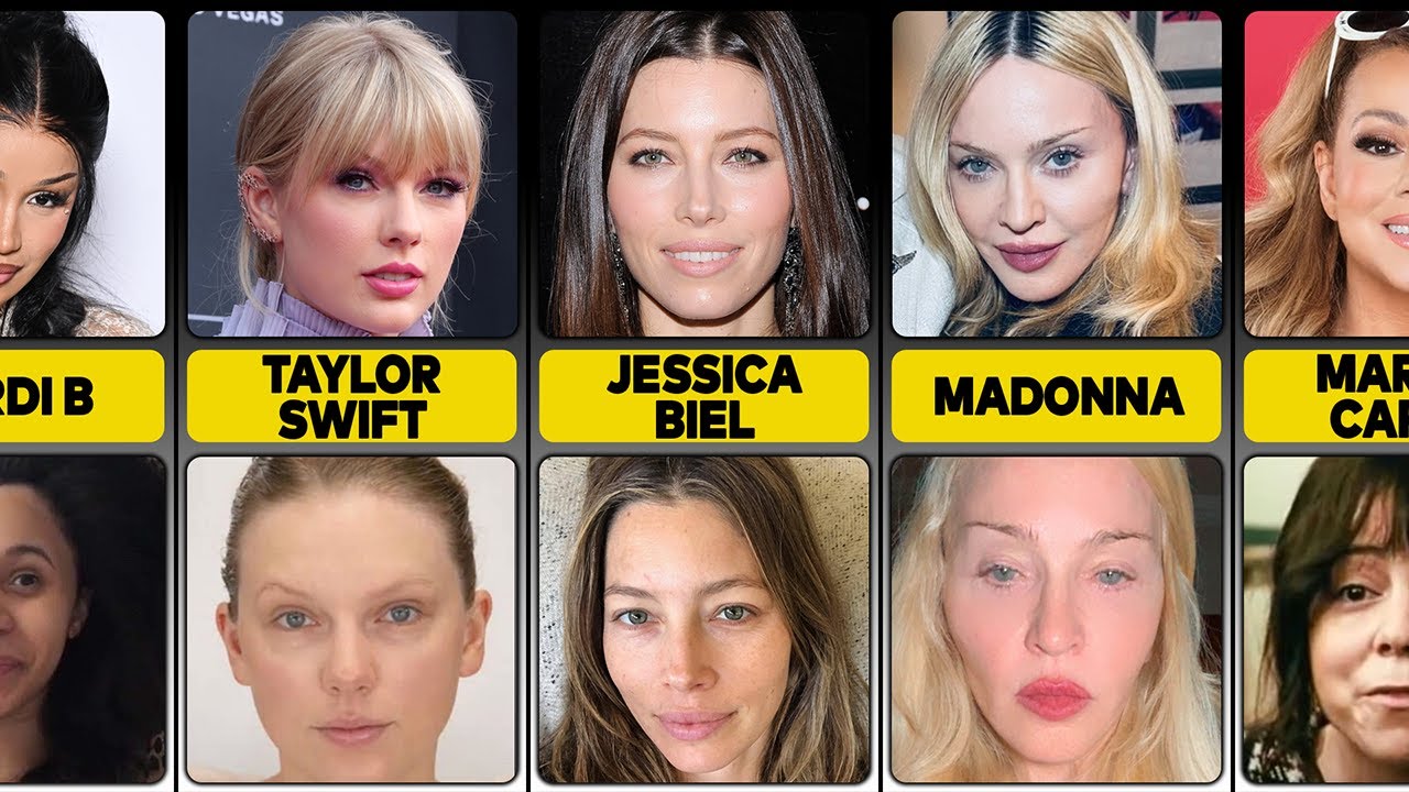 Shocking! Hollywood Celebrities Without Makeup