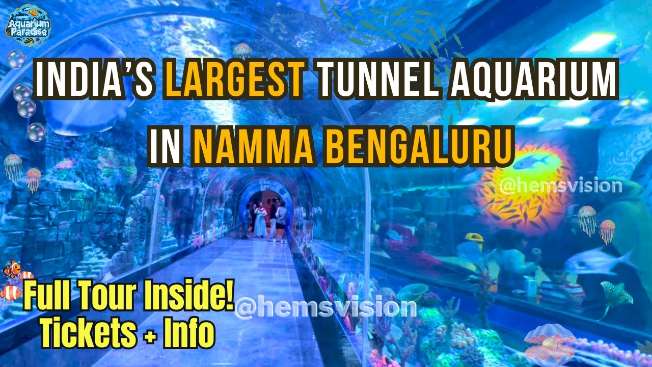 Aquarium Paradise Bangalore | Aquarium Paradise fun world bangalore | Largest tunnel in Bangalore