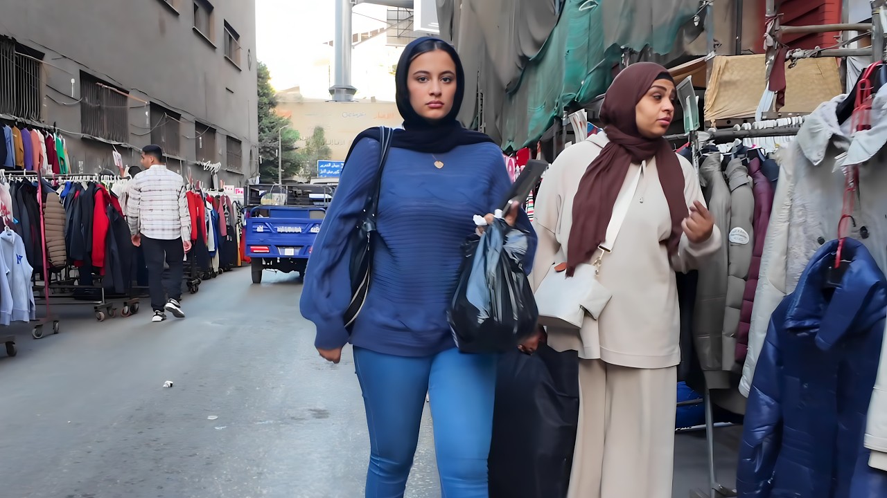 سوق الوكاله الشعبي في مصر زحـام لا ينتهي | جولة سير على الاقدام