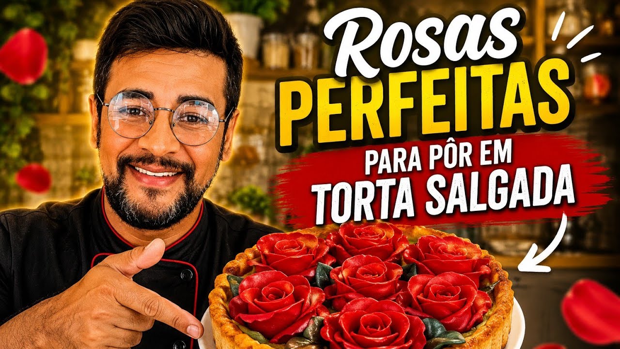 🌹 Rosas Perfeitas na Torta Salgada: Técnica Fácil Que Todo Profissional Usa