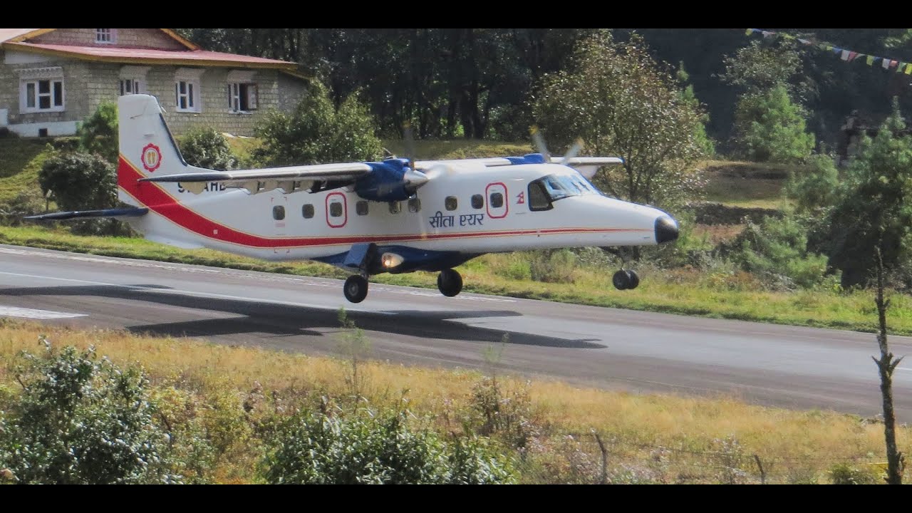 Landings and Takeoffs at Lukla Airport (2800m) - New High definition footage