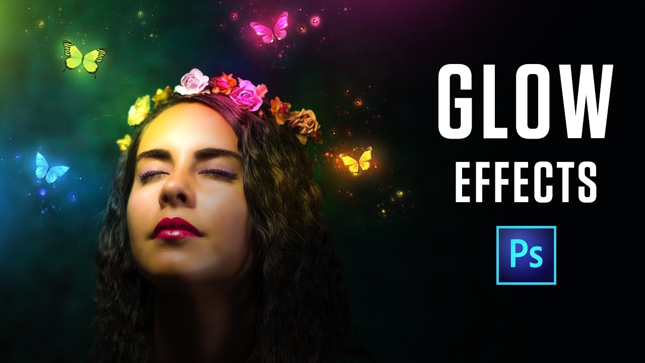 Learn to Create Easy Glow Effect in Photoshop | Glowing Butterfly Effects | PE108