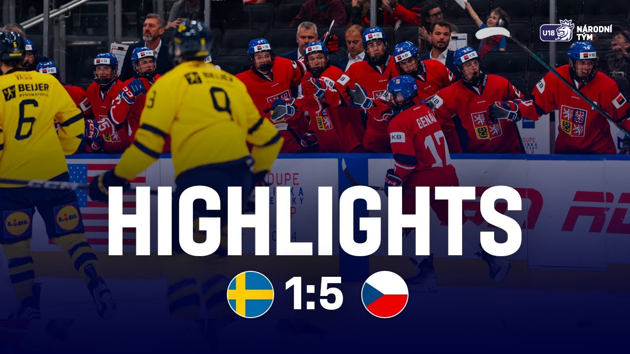 SESTŘIH: Švédsko vs. Česko 1:5 | Hlinka Gretzky Cup - Edmonton, Kanada