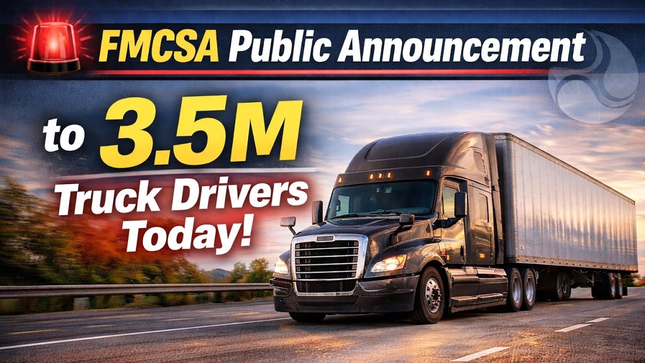 FMCSA Public Announcement To Change Hours Of Service For Truck Drivers In America 