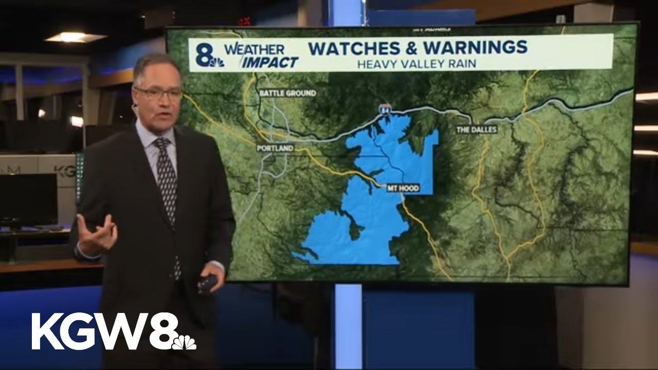 В районе Портленда произошло наводнение из-за атмосферной реки, принесшей сильные дожди.