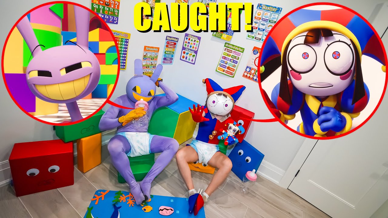 JAX AND POMNI TURNED INTO BABIES IN REAL LIFE! (DIGITAL CIRCUS BABY VERSION)