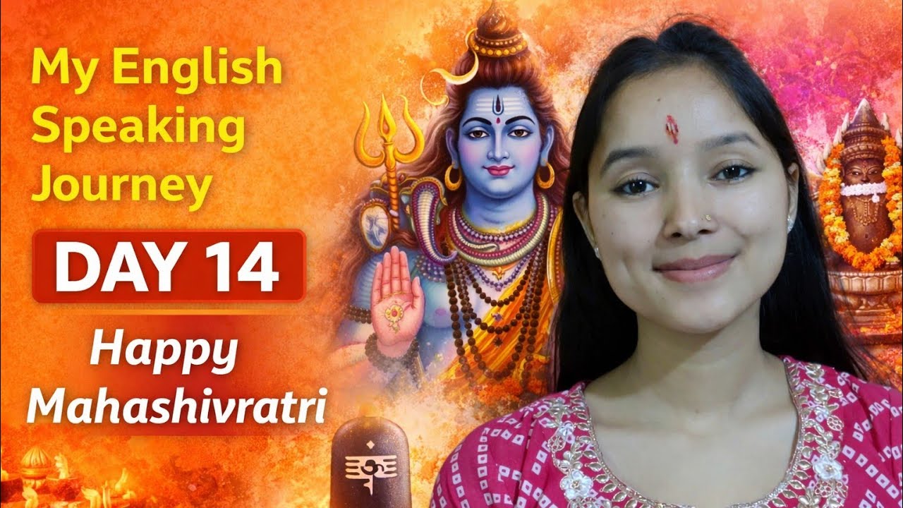 Day 14 of my English learning journey and happy Mahashivratri#viral #english #easyenglisheveryday 