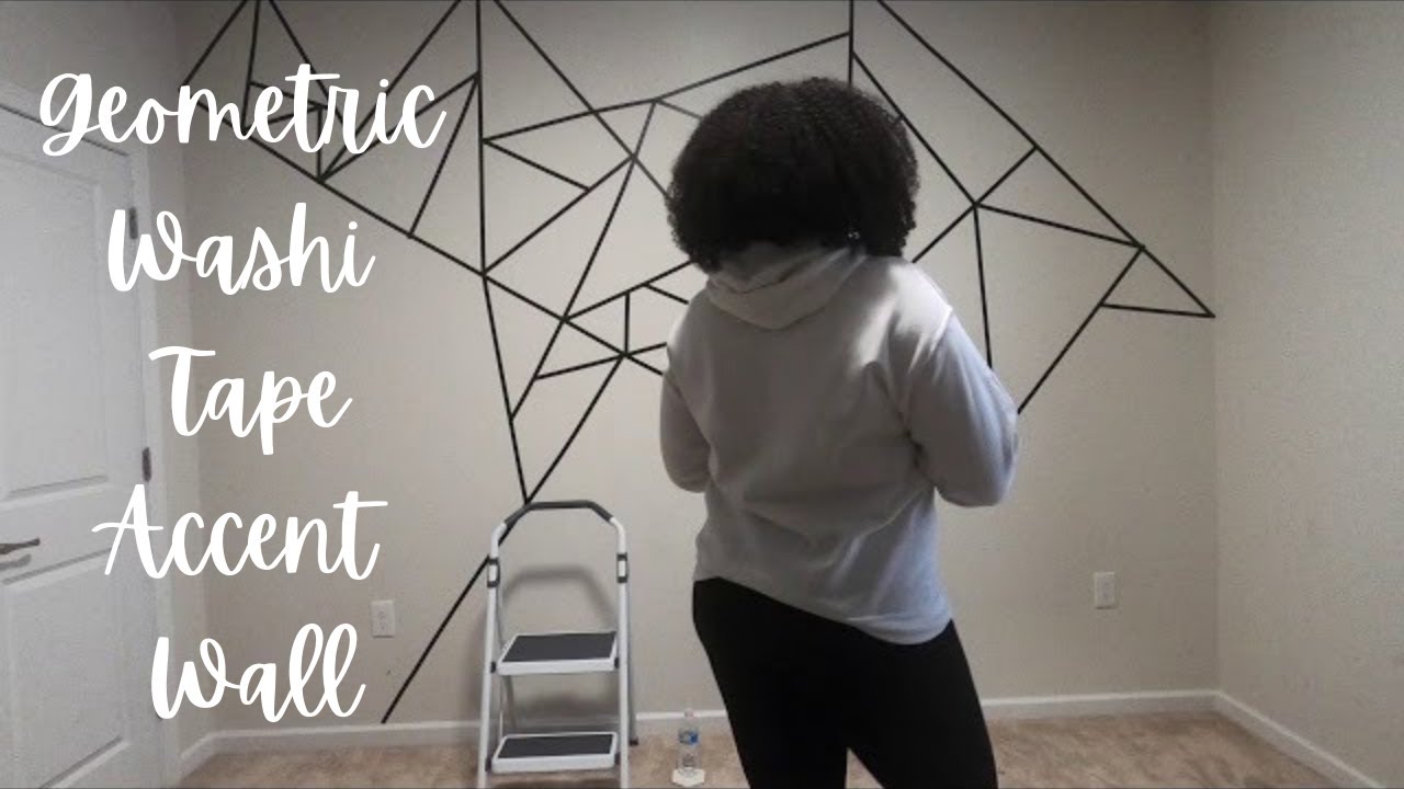 Geometric Washi Tape Accent Wall