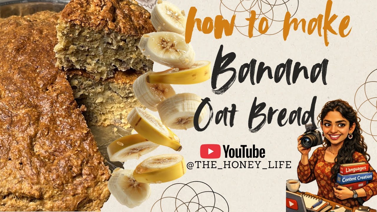 Healthy Banana Oat Cake 🍌| No Maida No Sugar | Soft & Spongy Banana Cake | Recipe in Description 