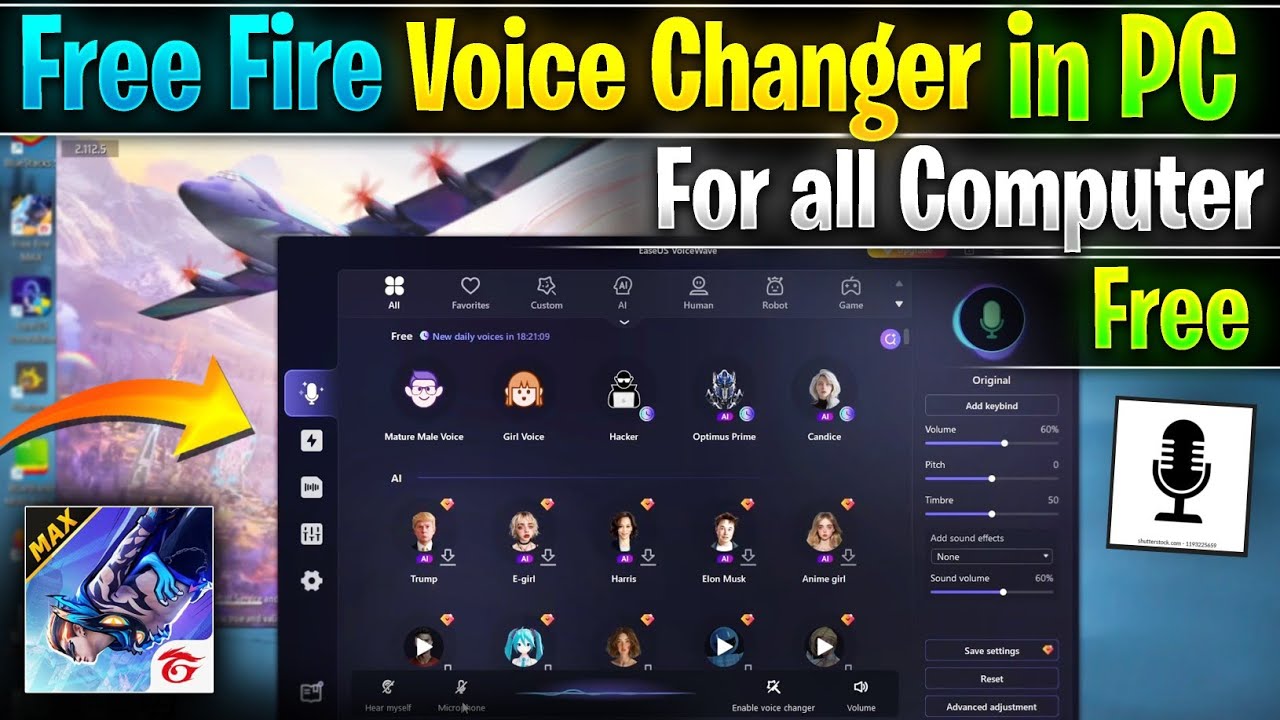 Voice Change in PC & Laptops for Gaming | Free Fire Voice Changer app For Computer