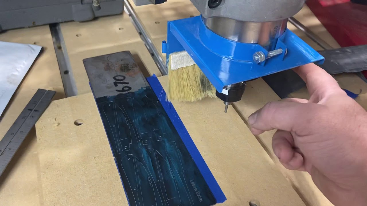 Engraving patterns directly to blade stock