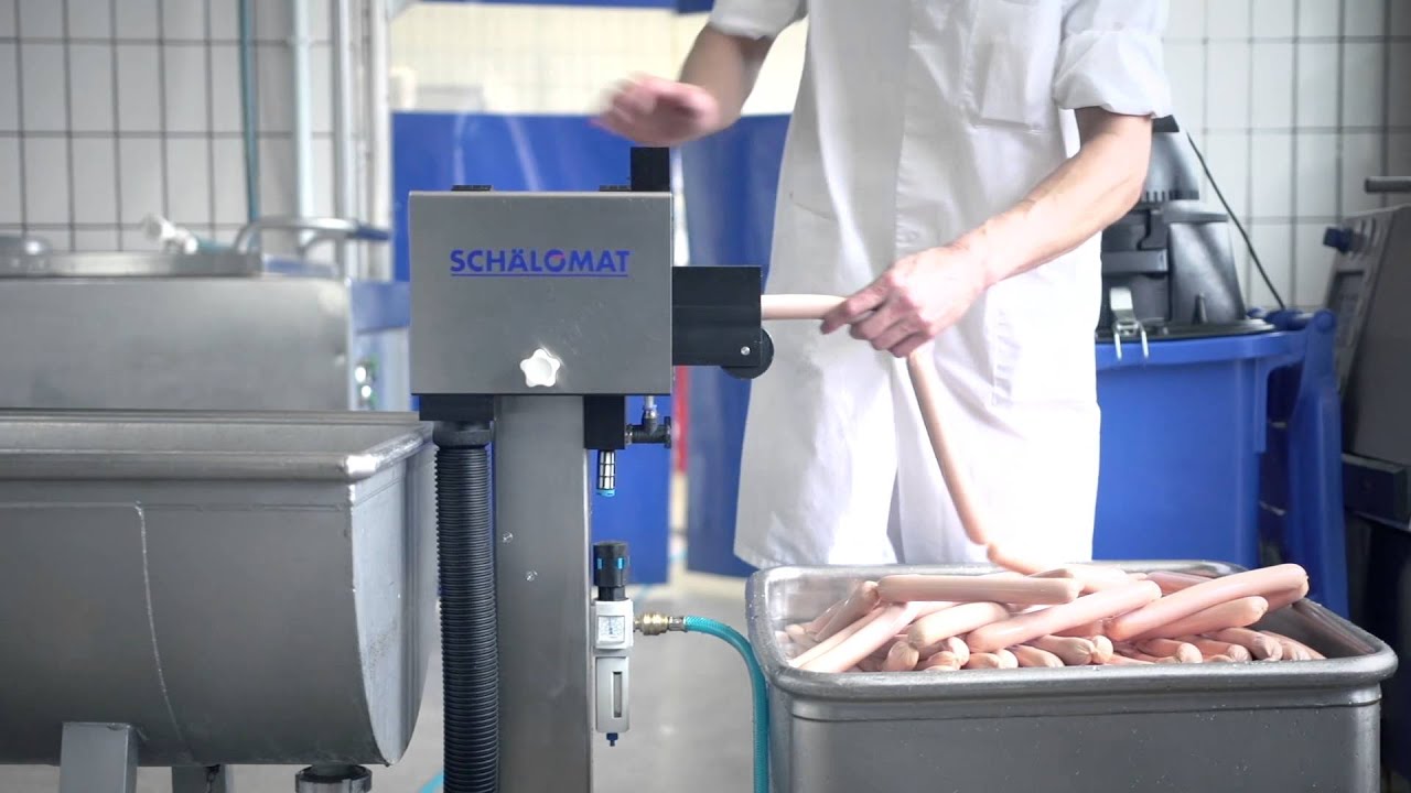 Schälomat,  Automatic Sausage Peeler,  Automatik Würstchen Schälmaschine