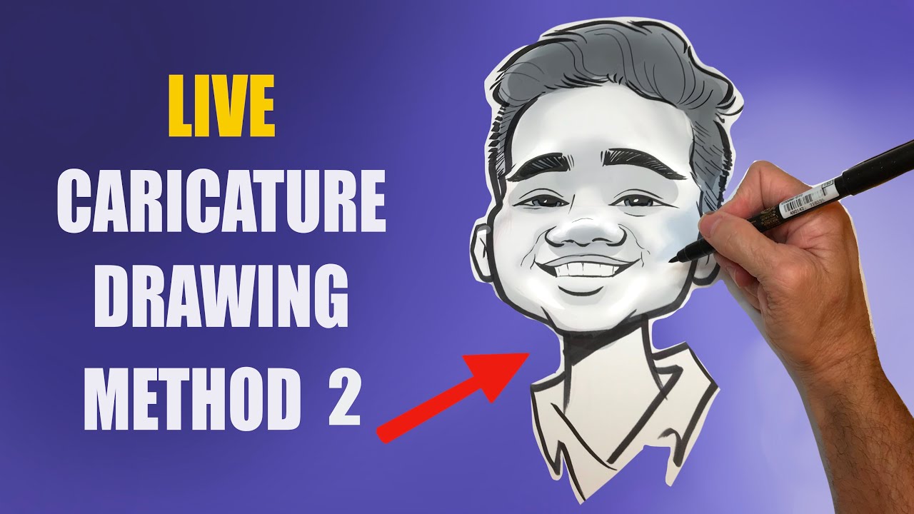 Live Caricature Drawing Method 2