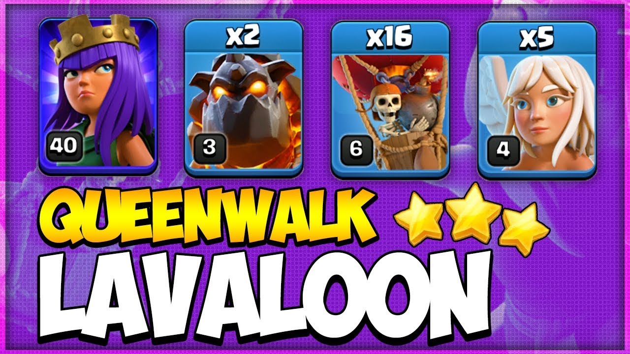Amazing TH 10 Queen Charge LavaLoon Attack Strategy Guide | TownHall 10 LaLo 3 Star | Clash of Clans