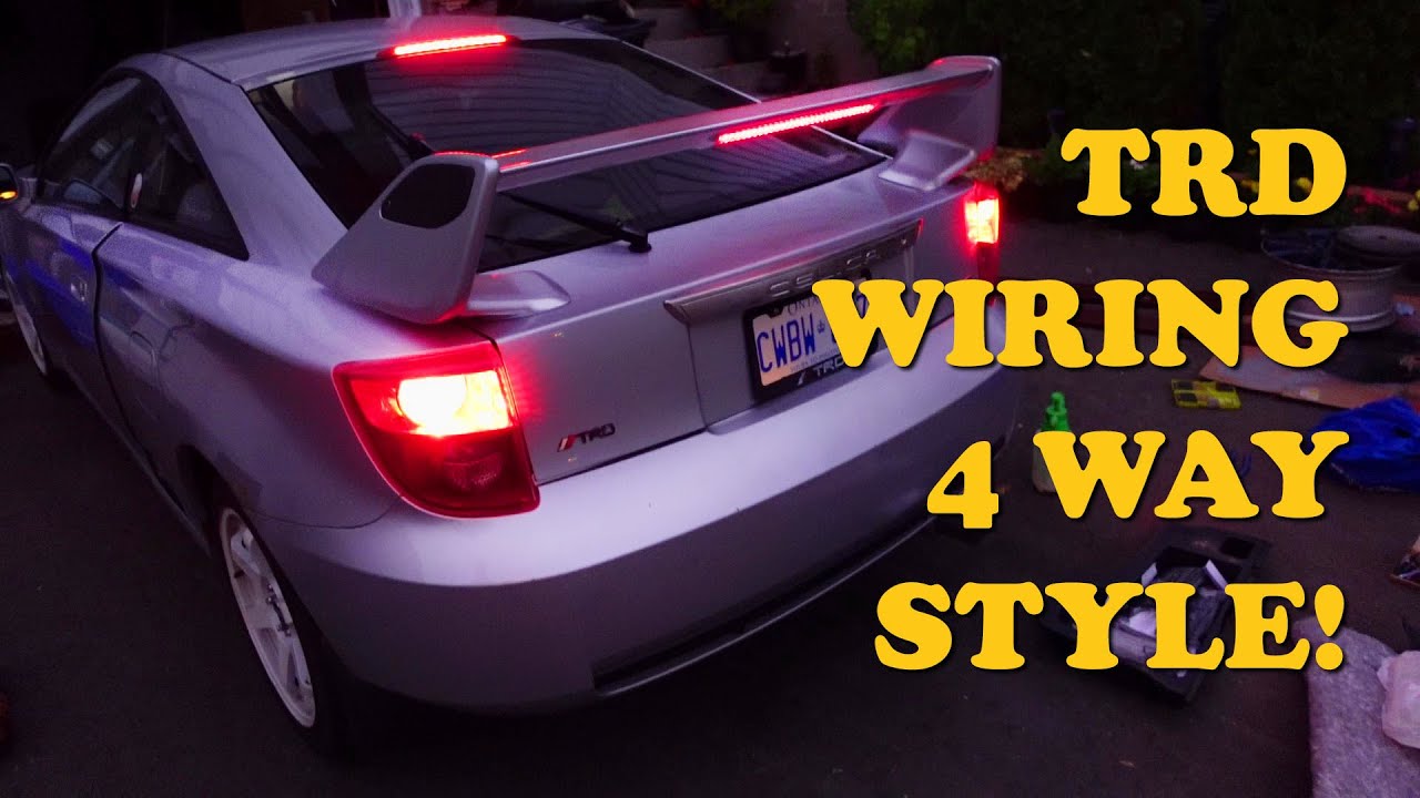 Wiring up TRD Wing on the celica ZZT231 4 way method (all brake lights on)