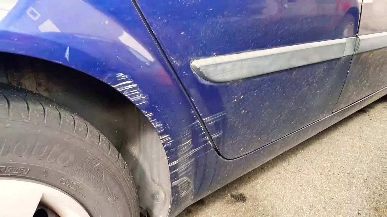 Effacer les rayures de voiture !!  il teste pour nous