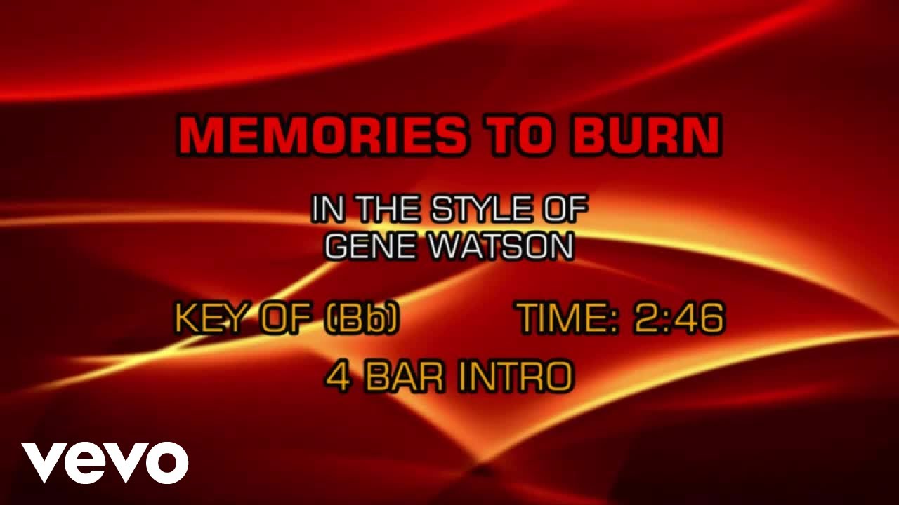 Gene Watson - Memories To Burn (Karaoke Guide Vocal)