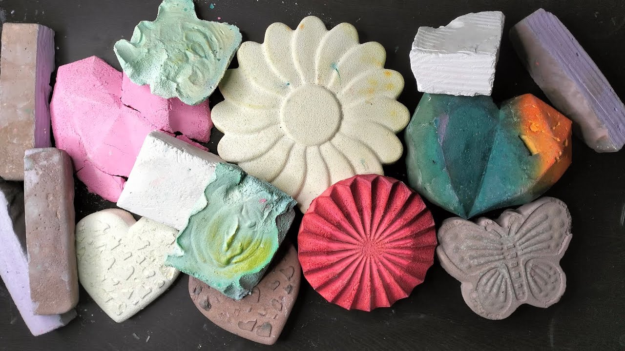 Leftover chalk crushing | ASMR satisfaction 