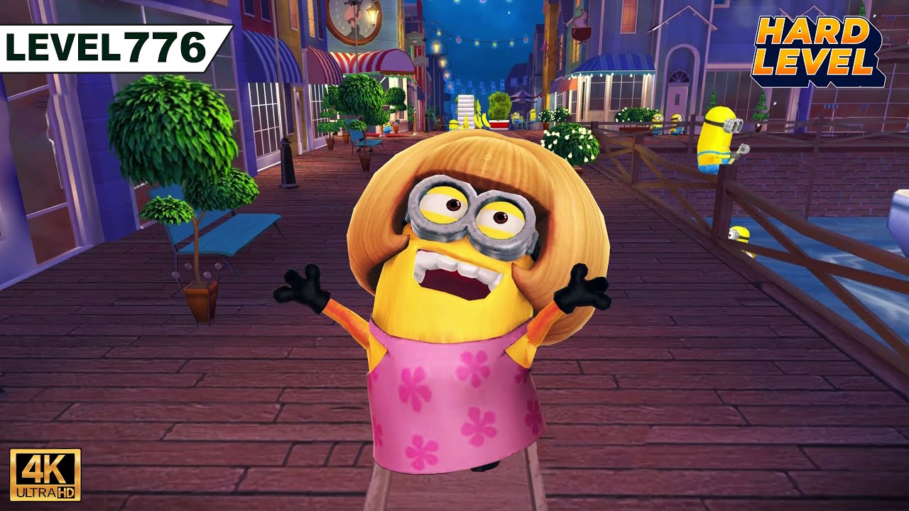 Despicable Me Minion Rush Mom Minion slide under obstacles 180 times at Pier 12 || Level 776 PC 4K