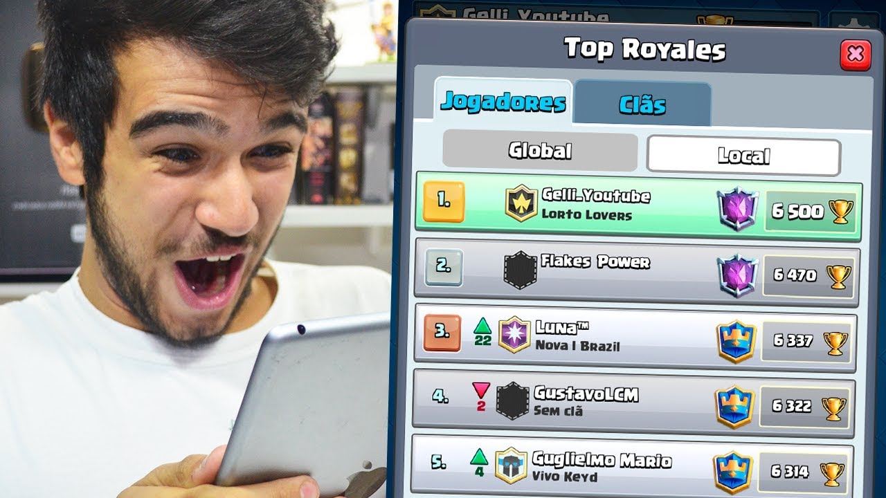 SUBI MUITOS TROF&Eacute;US E VOU BATER MEU RECORD NO CLASH ROYALE