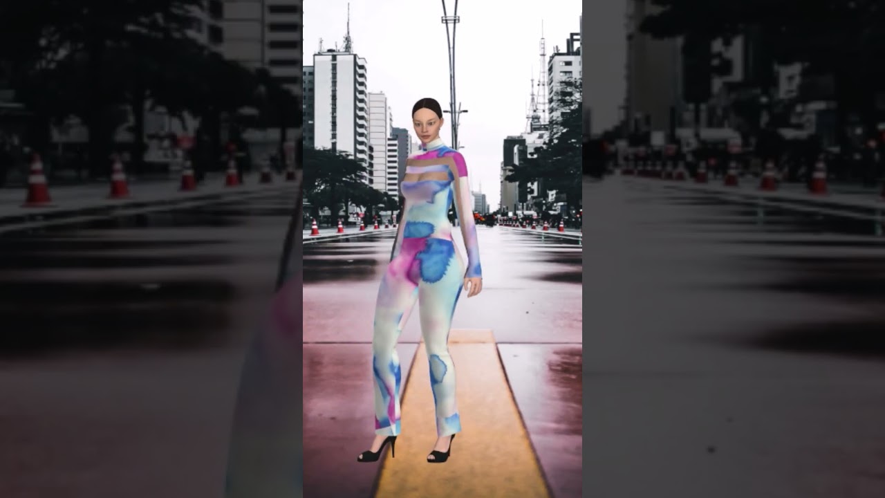 Psychedelic print jumpsuit