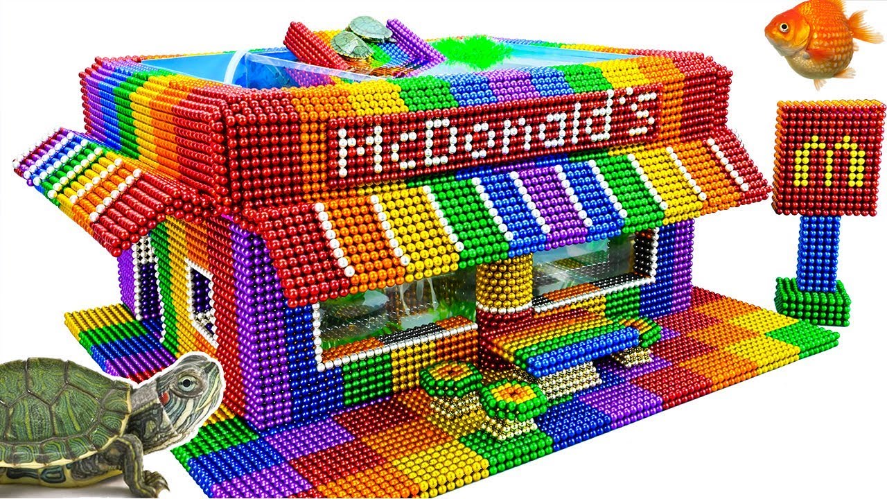 DIY - Build Amazing McDonald Aquarium With Magnetic Balls (Satisfying) - Magnet Balls