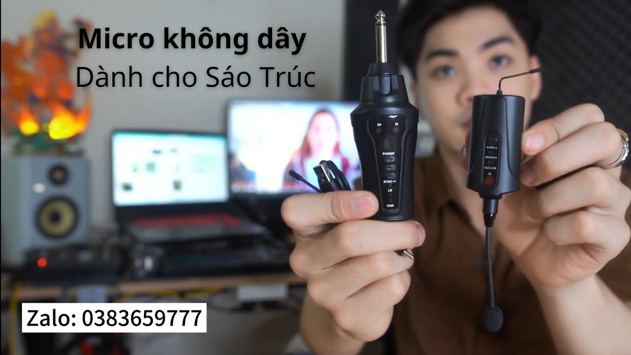 Test micro chuyên dành cho Sáo Trúc ACEMIC DT-5 Micro Không Dây Dành cho Sáo