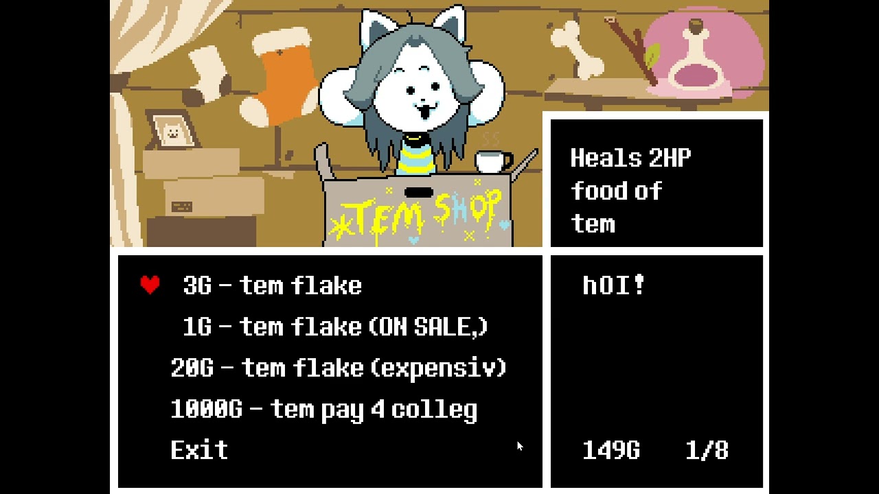 (Undertale) scamming Temmie!!! :D