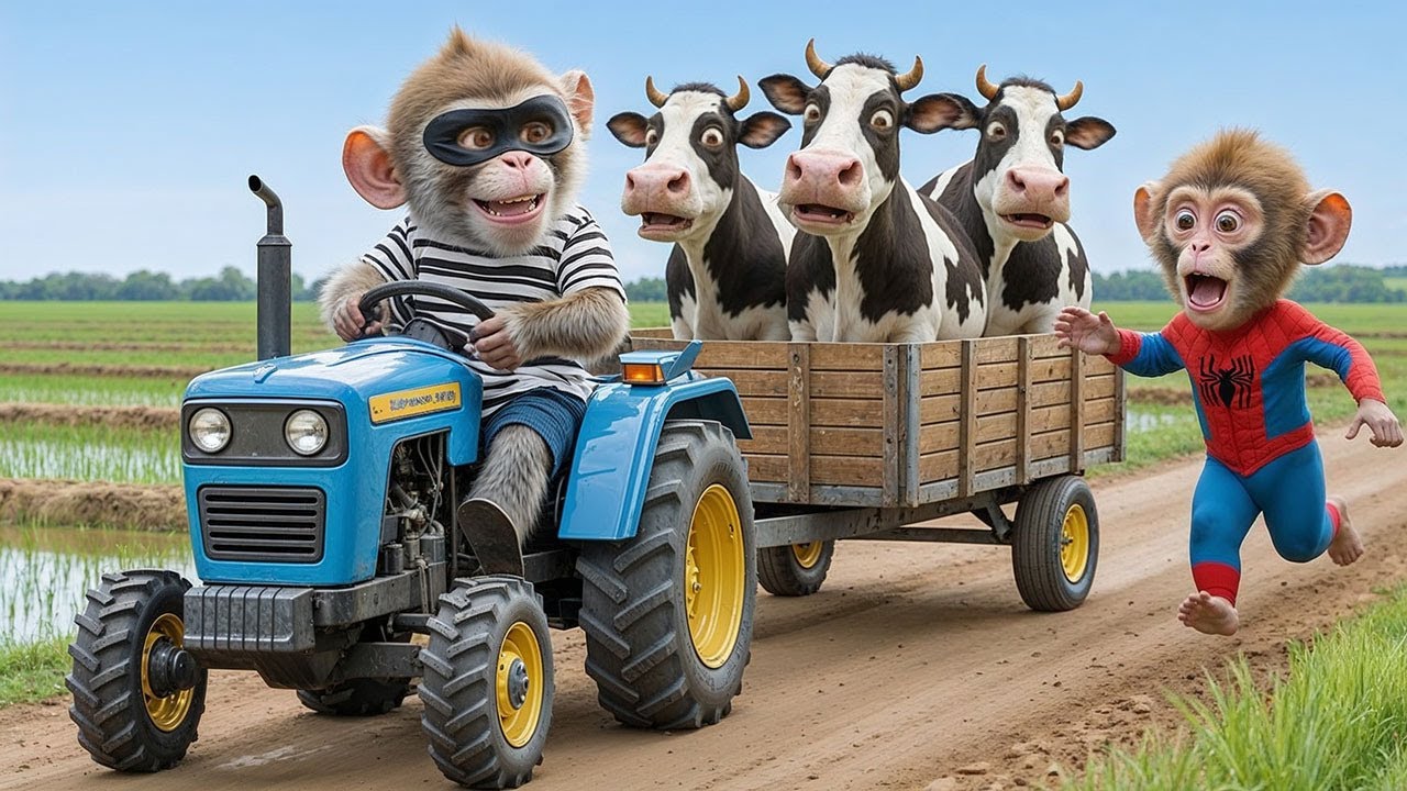 Monkey Min’s Peaceful Cow Care Turns CHAOTIC When a Thief Strikes—Justice Comes in a SURPRISING Way!
