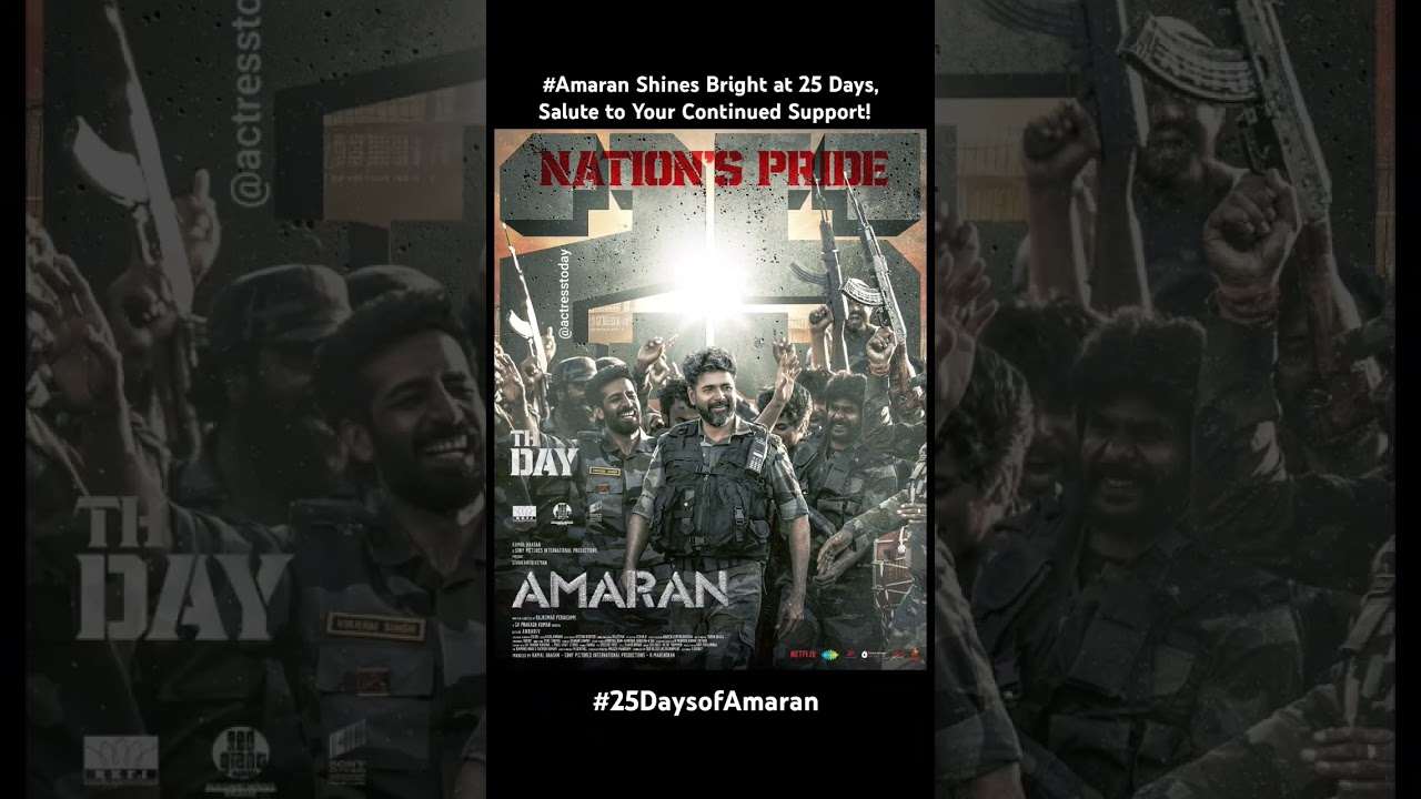 #amaran #sivakarthikeyan #saipallavi #rajkumarperiyasamy #gvprakash #skfans #tamilcinema #shorts