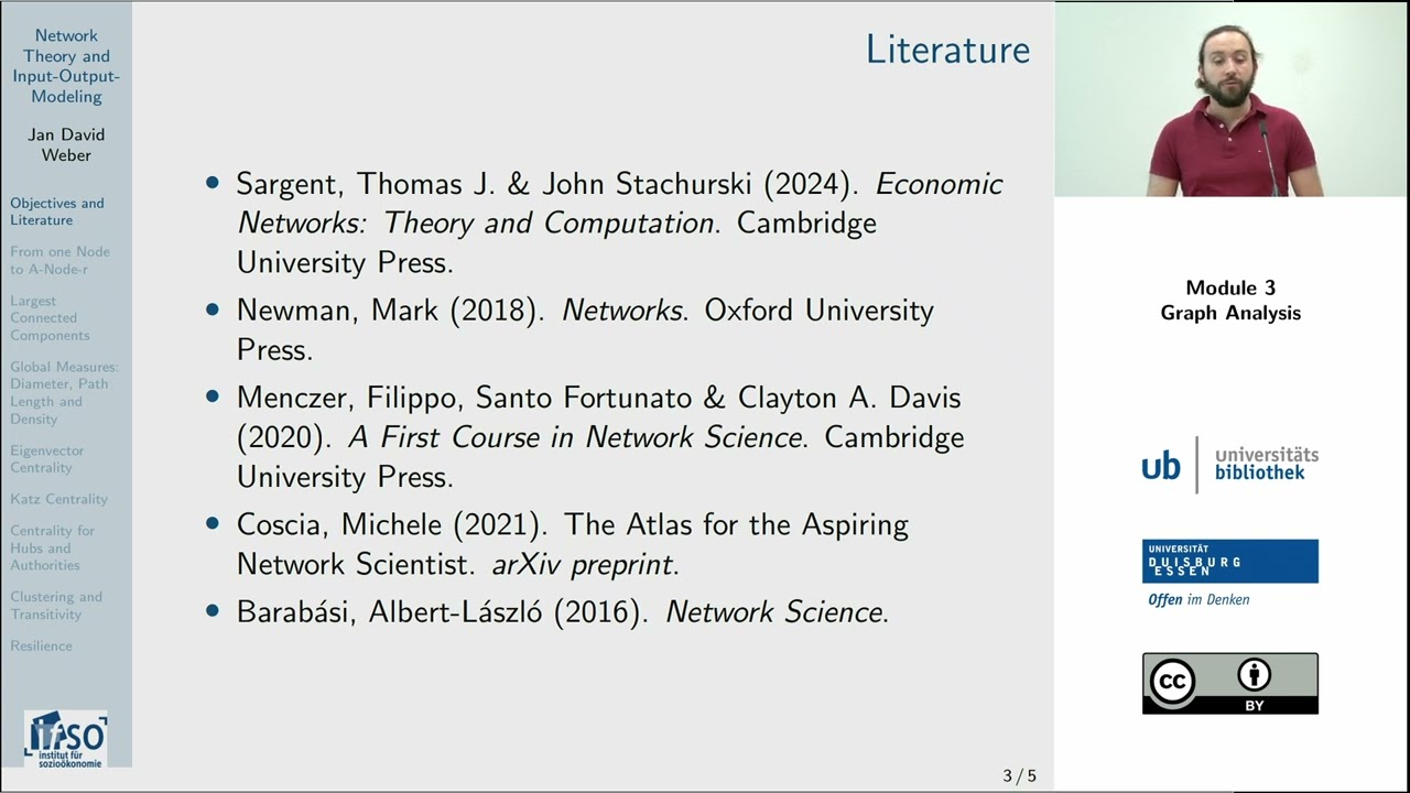 Network Theory & I/O Modeling | Module 3.1 &ndash; Graph Analysis: Objectives & Literature