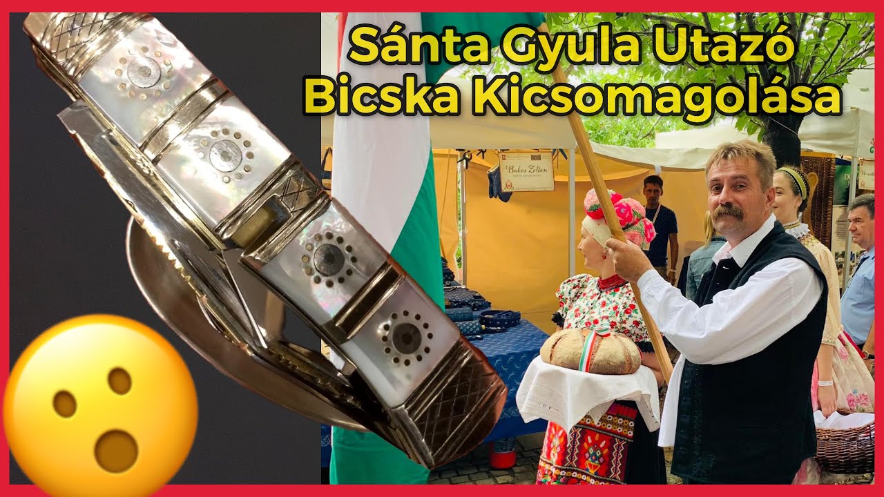 Sánta Gyula egyedi gyöngyház markolatos utazó bicska kicsomagolása és első benyomások!
