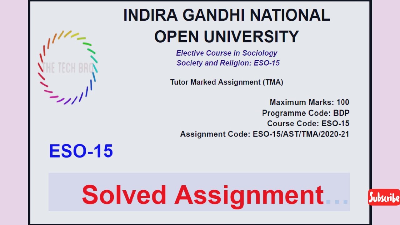 IGNOU ES0 15 Free Solved Assignment 2020-2021