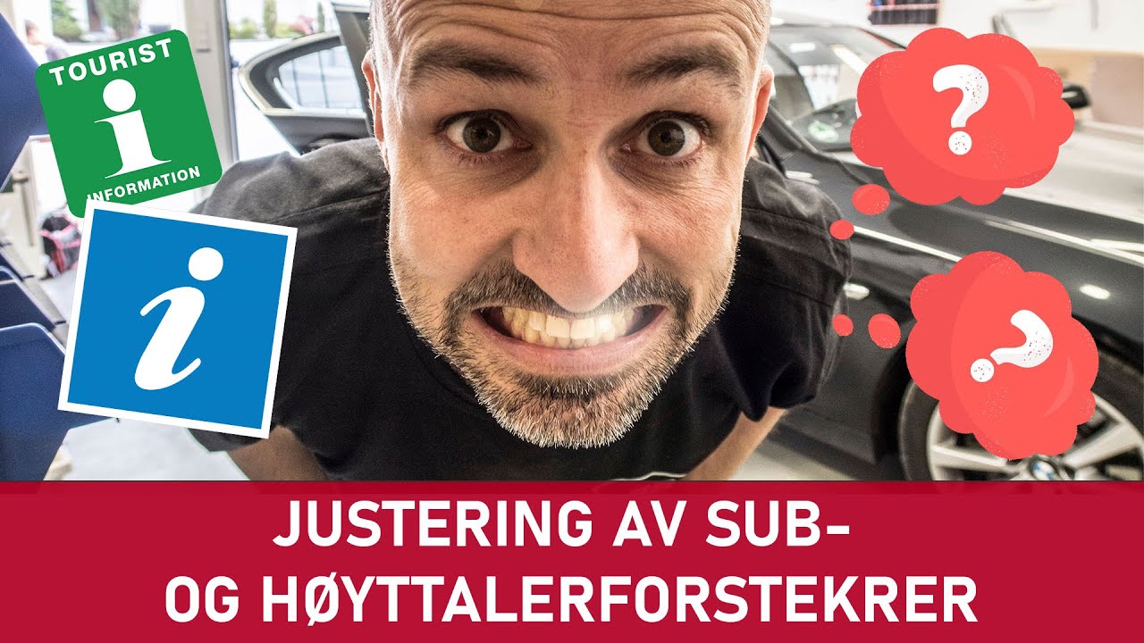 Justering av sub- og høyttalerforsterker