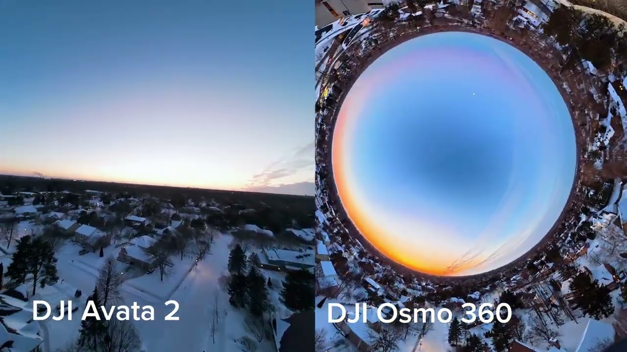 DJI Avata 2 + Osmo Action 360 Mounted on Drone | Side‑by‑Side Footage Comparison