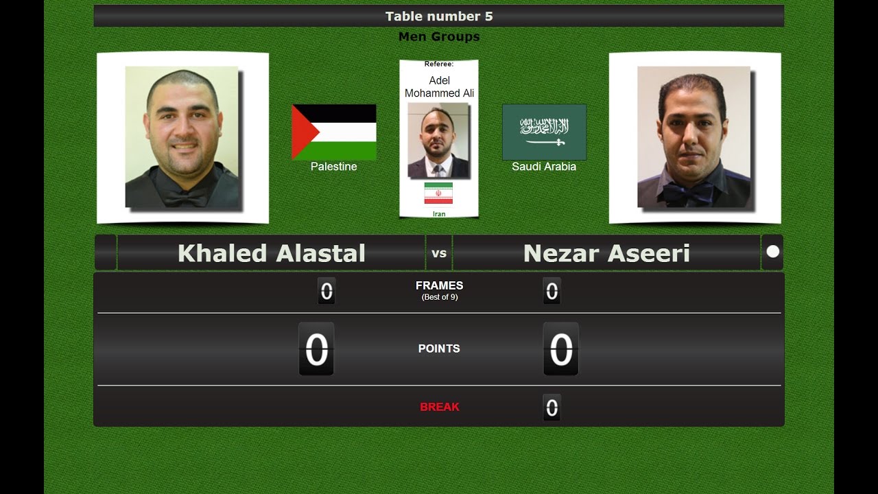 Snooker 6 reds Groups : Khaled Alastal vs Nezar Aseeri