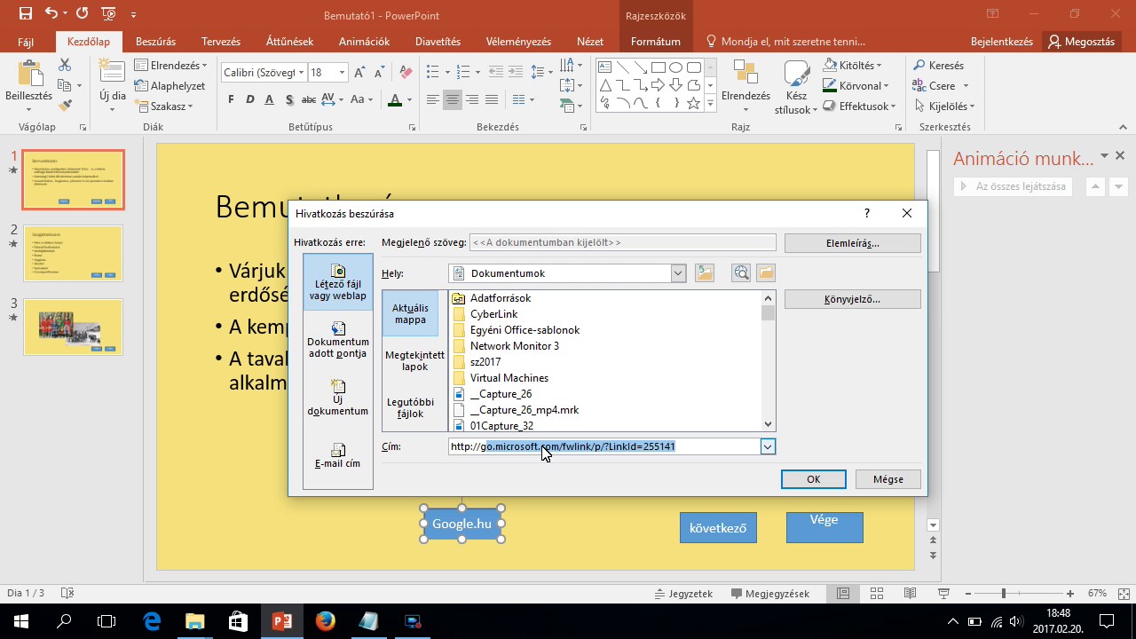 PowerPoint 14 - hiperhivatkozások