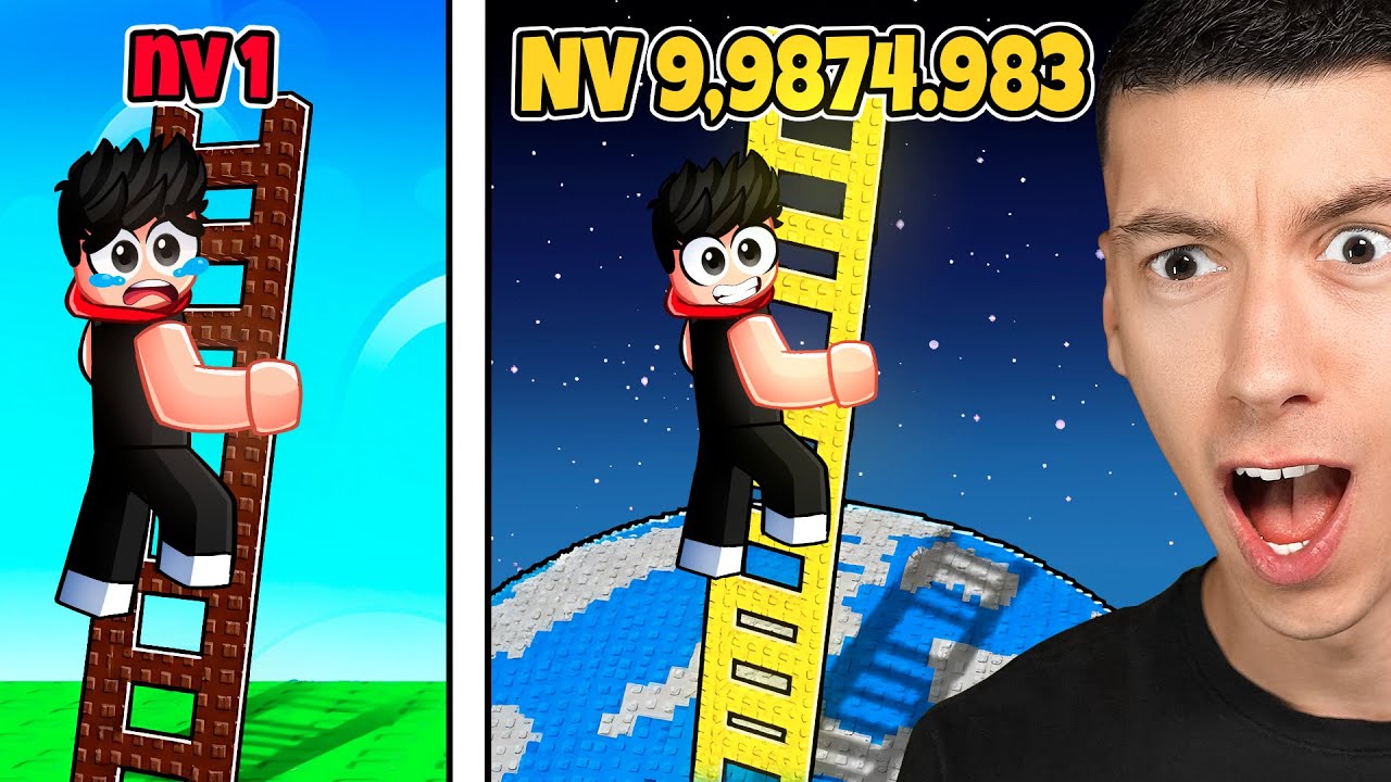 J'AI CONSTRUIT LA PLUS GRANDE ÉCHELLE DANS ROBLOX...