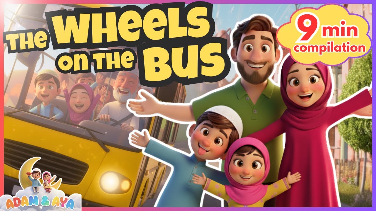 Islamic Kids Songs Compilation 🌙✨ Wheels on the Bus and much more | Muslim #kids #islamiccartoon