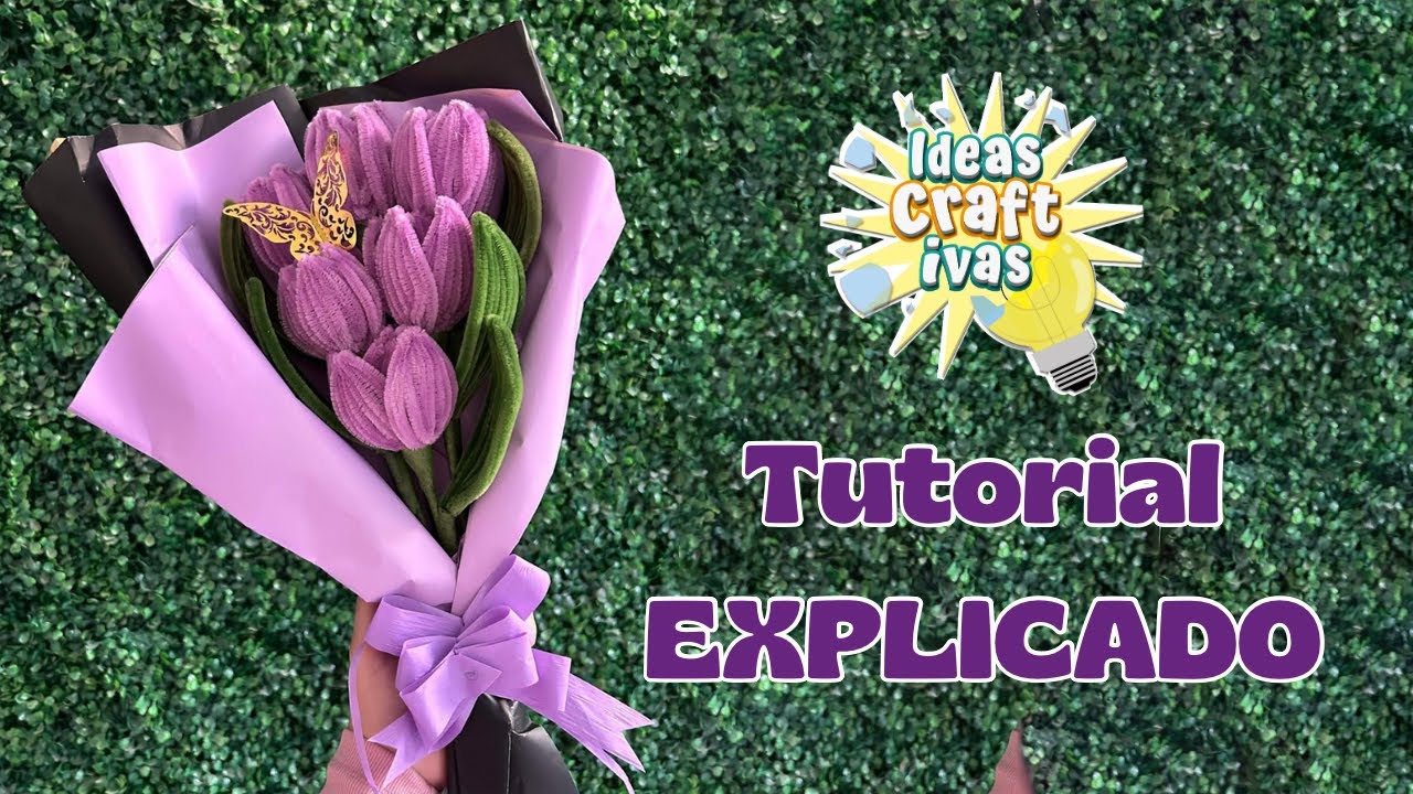 Como hacer tulipanes con limpiapipas